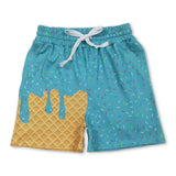 Teal ice cream sprinkle baby kids summer team shorts