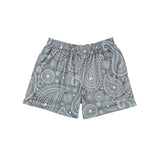Grey paisley print baby kids summer shorts