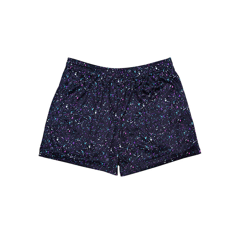 Black colorful print baby kids summer shorts