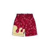 Maroon ice cream sprinkle kids boys summer shorts