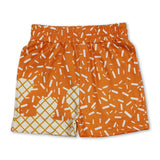 Orange ice cream sprinkle kids boys summer shorts