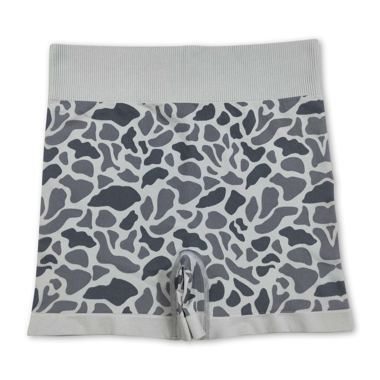 Grey camo adult women activewear shorts