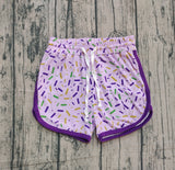 purple icr sceam drip baby girls shorts