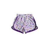 purple icr sceam drip baby girls shorts