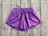 Purple drawstring kids girls shorts