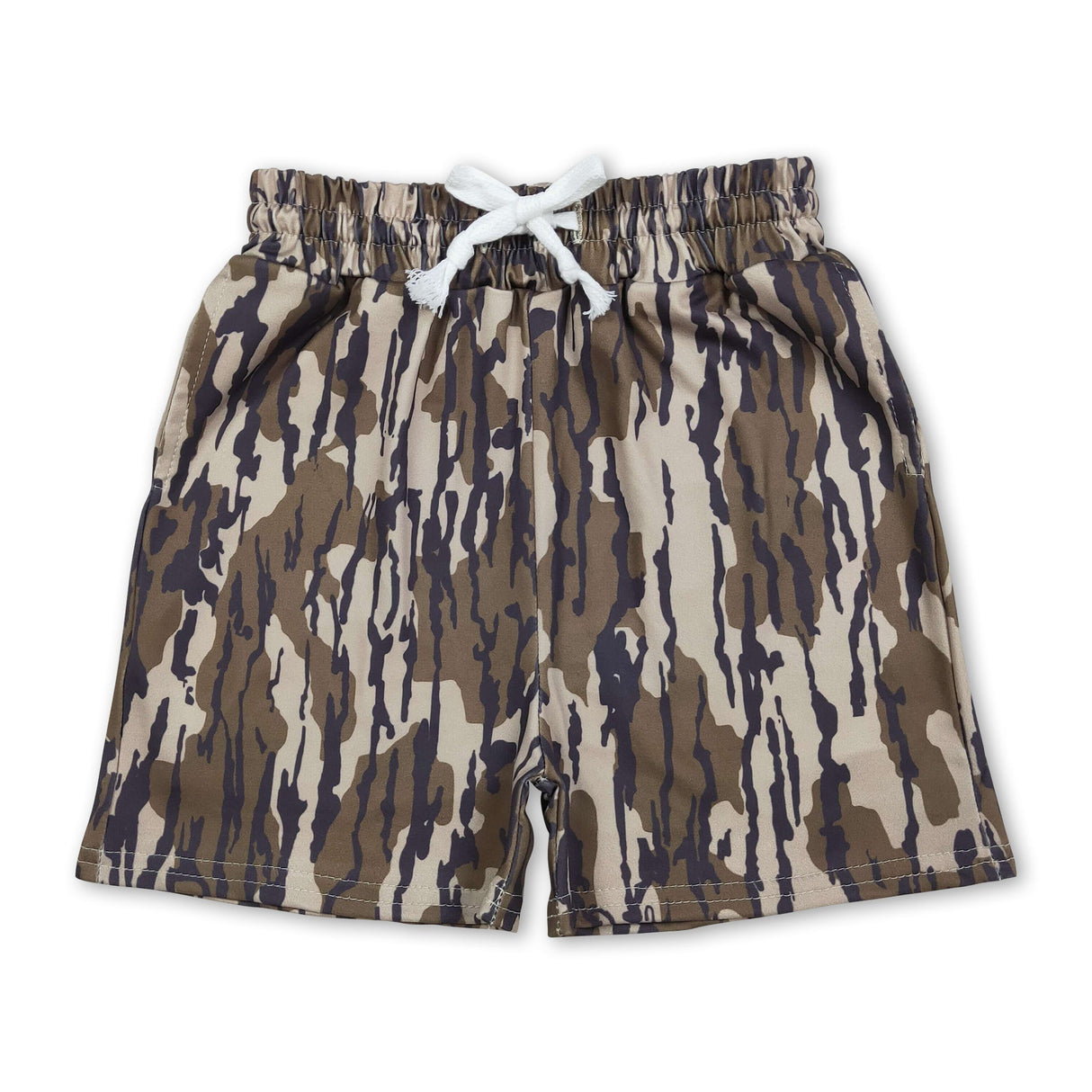 Olive camo kids boys summer shorts