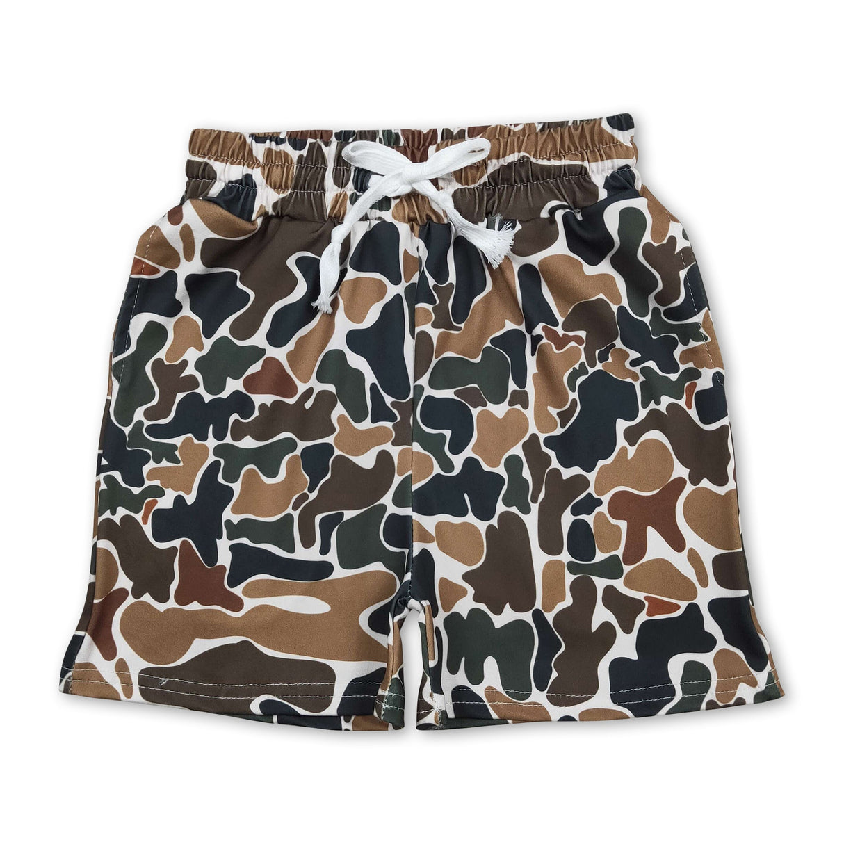 Brown camo kids boys summer shorts