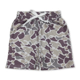 Camo drawstring kids boys summer shorts