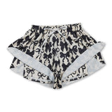 Black bows adult women summer active shorts