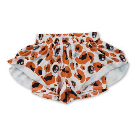 Leopard dog kids girls team active summer shorts