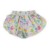 Colorful bow eggs kids girls Easter active shorts