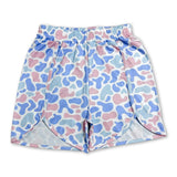 Pink blue camo adult women summer shorts