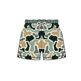 Black camo pockets kids boys summer shorts