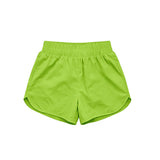 Green kids girls summer yoga active shorts