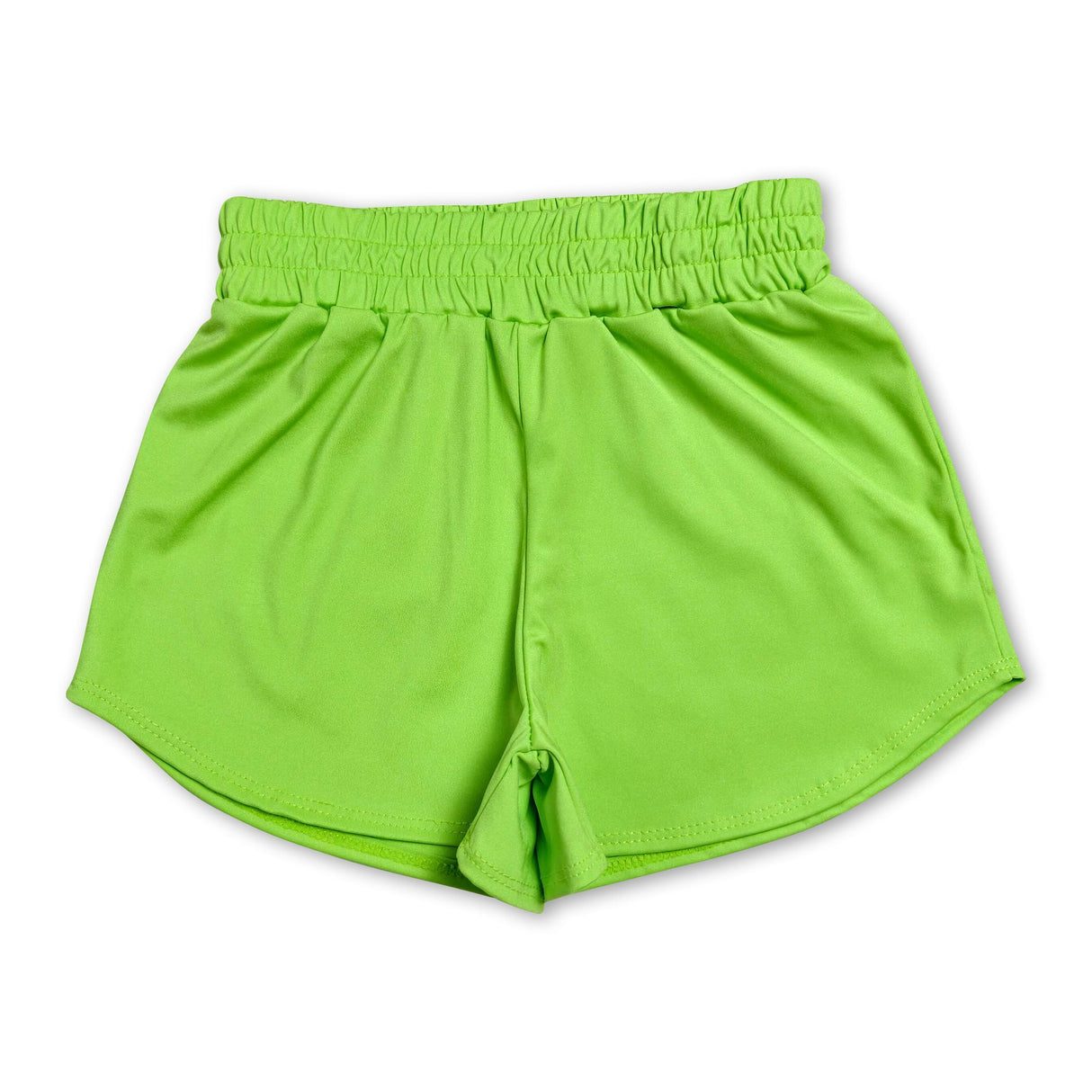 Green kids girls summer yoga active shorts