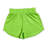 Green kids girls summer yoga active shorts