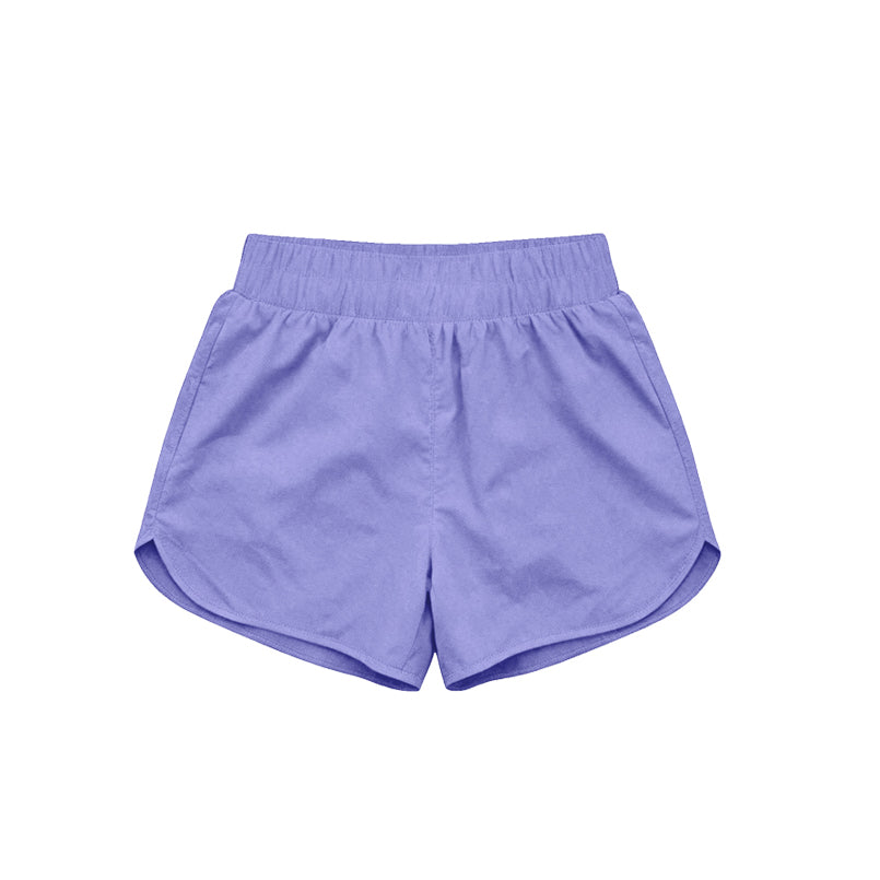 Purple kids girls summer yoga active shorts
