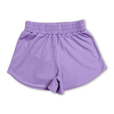 Purple kids girls summer yoga active shorts