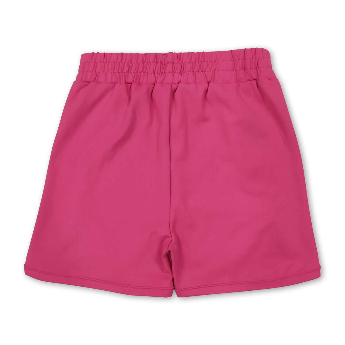 Hot pink stripe kids girls active summer shorts