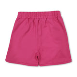 Hot pink stripe kids girls active summer shorts