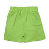 Green stripe kids girls active summer shorts