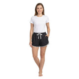 Black polka dots adult women active summer shorts