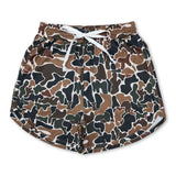 Brown camo adult women active shorts