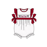 Deadline April 22 polka dots A elephant baby girls team romper