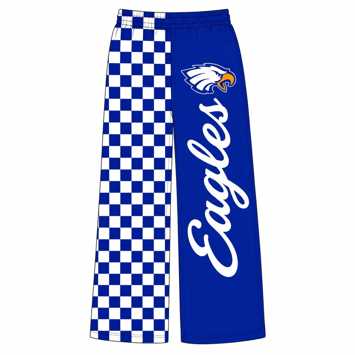 MOQ 5 pcs plaid eagle kids girls team pants