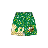 MOQ 3 pcs yellow green ice cream sprinkle kids boys team shorts