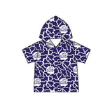 MOQ 5 pcs frog camo short sleeves boys team hoodie
