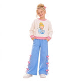MOQ 5 Long sleeves princess top bow pants girls outfits