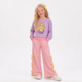 MOQ 5 Long sleeves princess top bow pants girls outfits