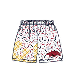 MOQ 3 pcs hogs maroon ice cream sprinkle kids boys team shorts