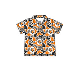 MOQ 5 pcs short sleeves orange kids boys team polo shirt