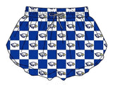 MOQ 5 pcs blue plaid women team active summer shorts