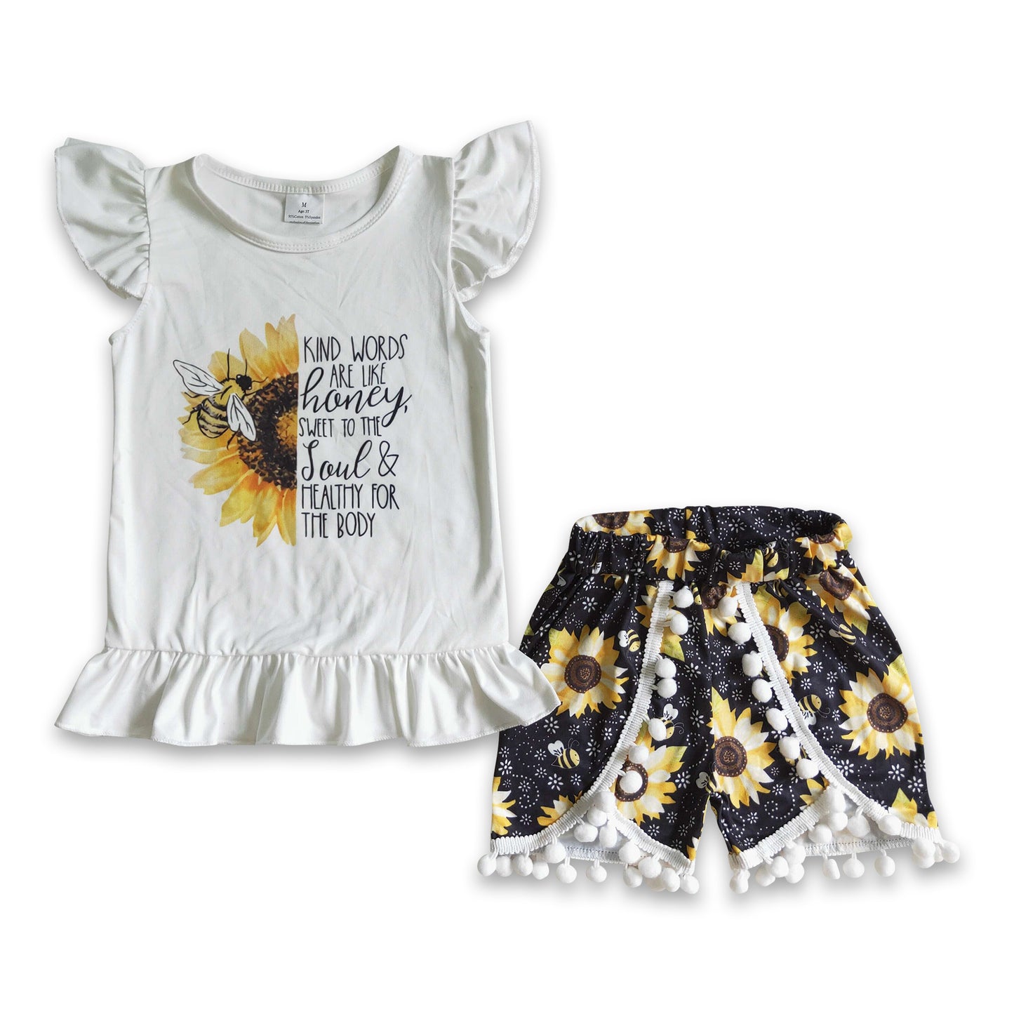 Girl Sunflowers Short Outfits