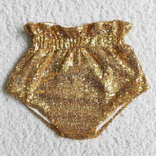 Girl Golden Sequin Bummie