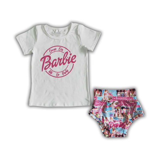 Let's go party shirt bummies baby clothing set