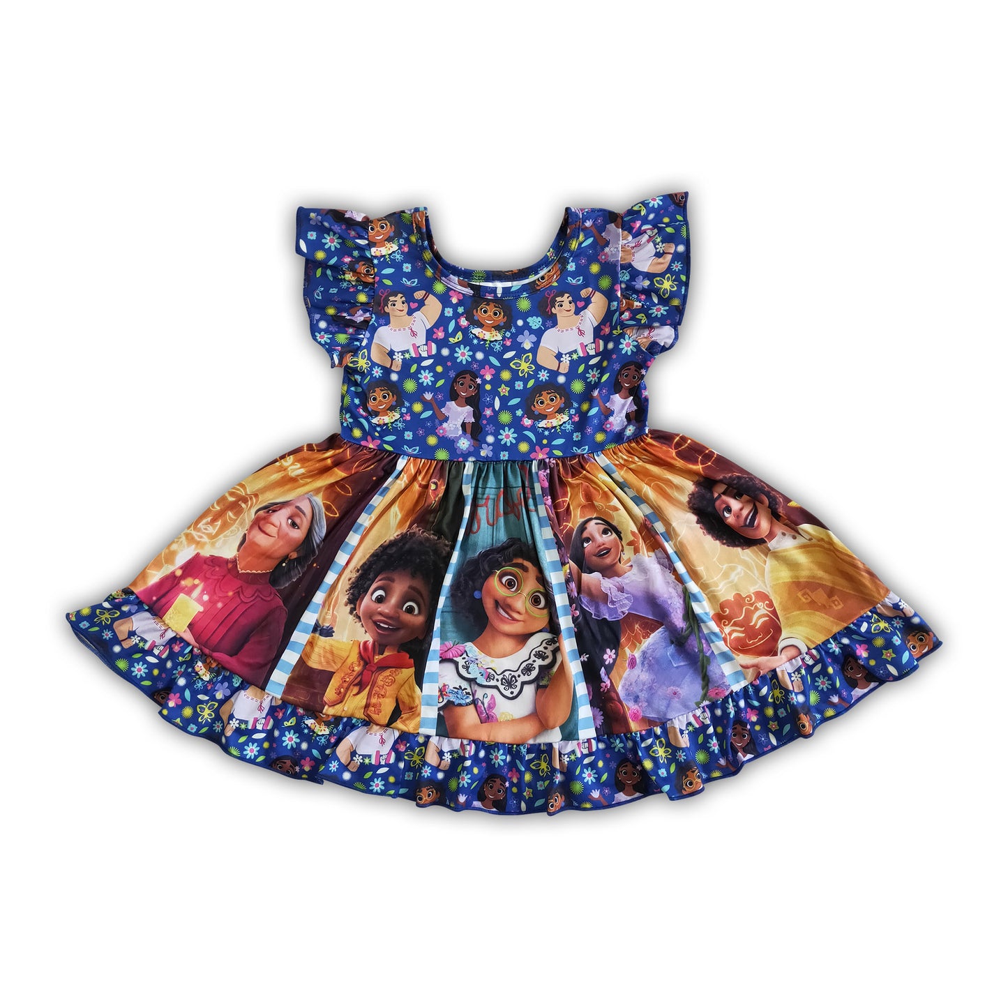 Flutter sleeve panel cute magic girls summer dresses