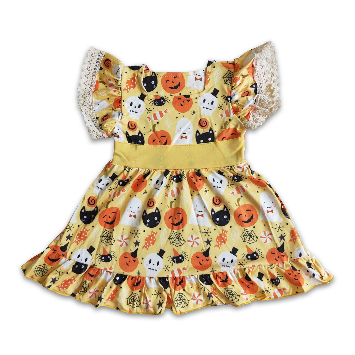 Girl BOO Pumpkin Halloween Dress