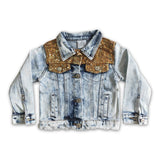 High quality sequin girls denim jackets pre-order