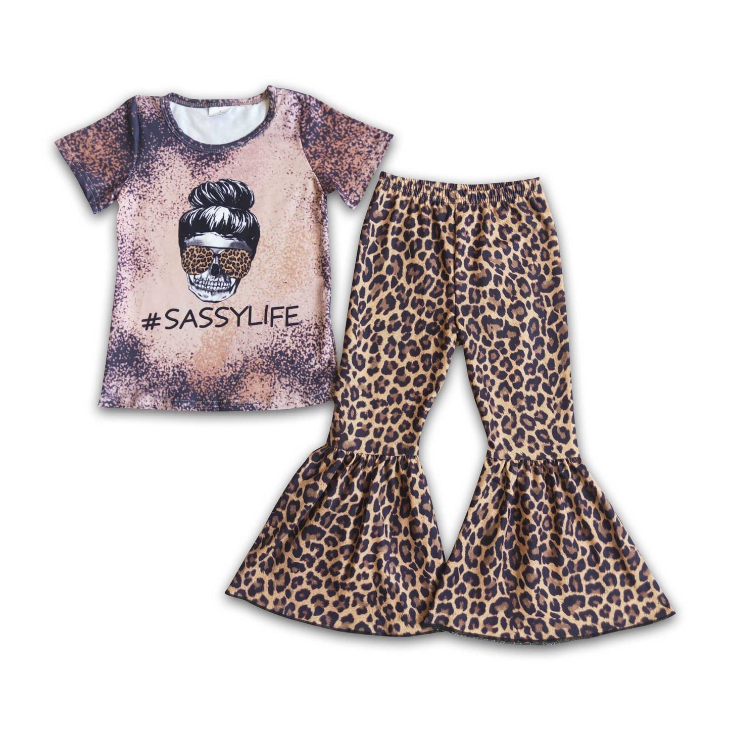 Girl Sassy life Outfits Leopard Pants Clothing Sets – Yawoo Garments