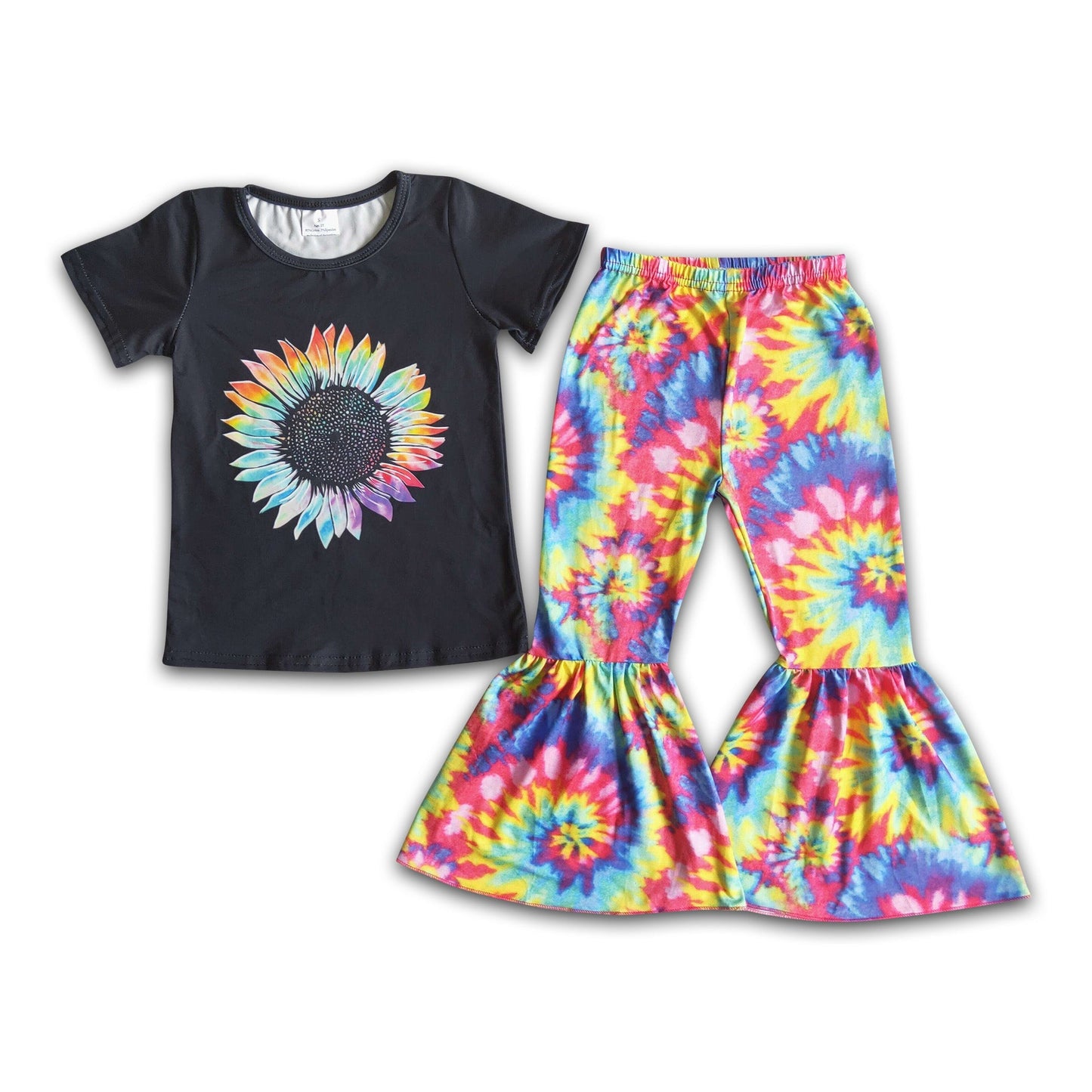 Girl Tie Dye Sunflowers Outfit