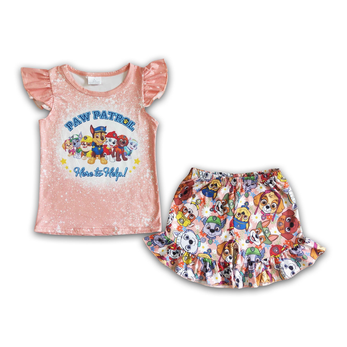 Dog bleached baby girls summer clothes