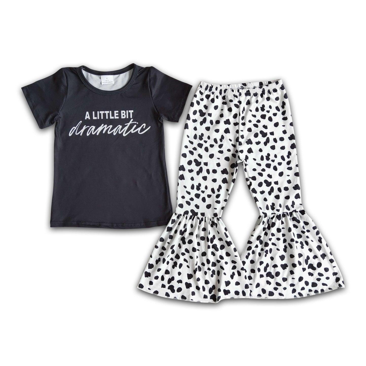 A little bit dramatic shirt leopard pants girls boutique clothes