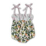 Peach sleeveless baby summer romper