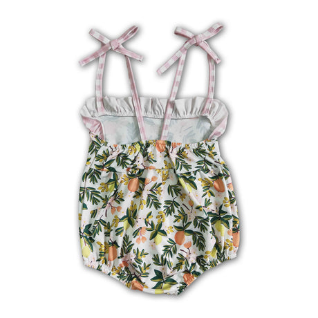 Peach sleeveless baby summer romper