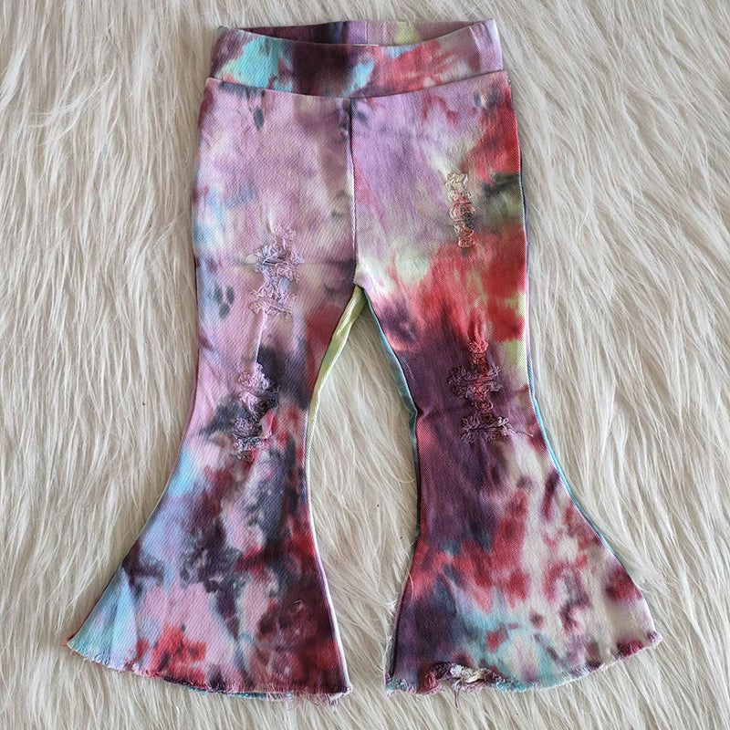 Girl Tie Dye Bell Bottom Pants