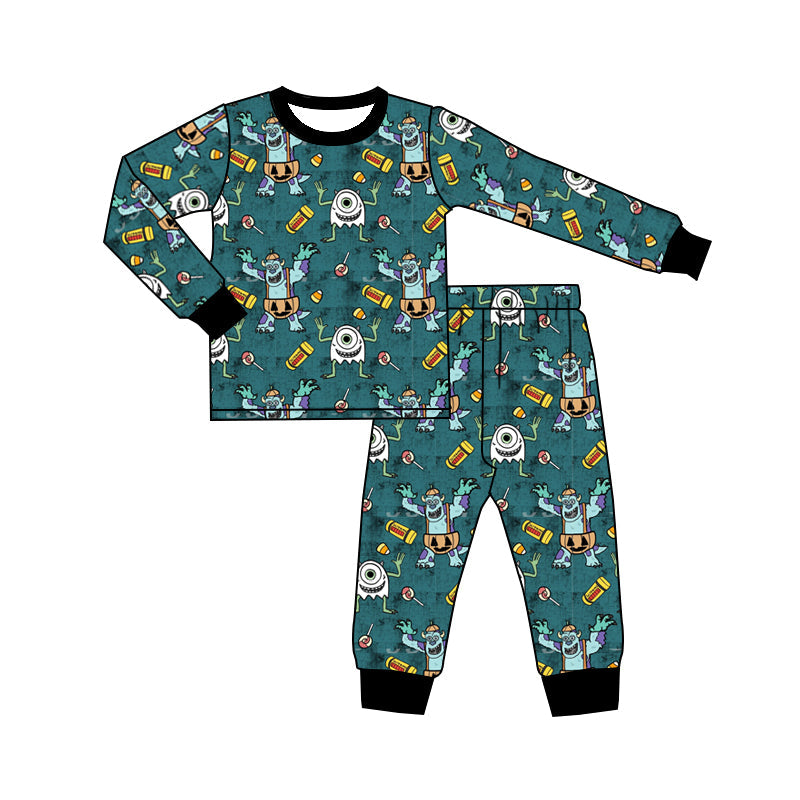 MOQ 5 Monster long sleeves kids boy pajamas